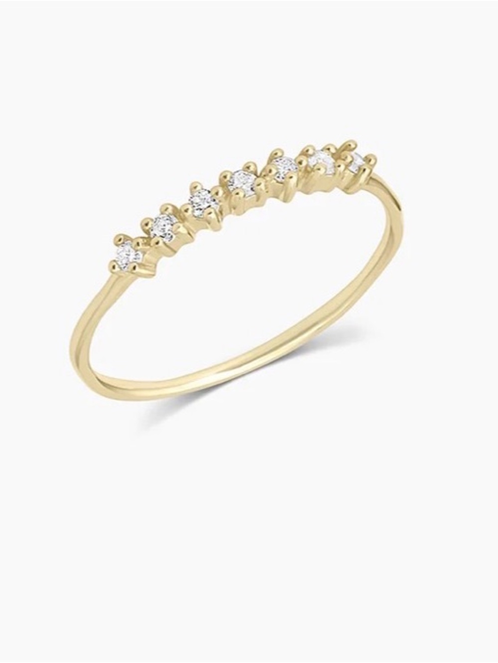 Gorjana 14K Diamond Row Ring